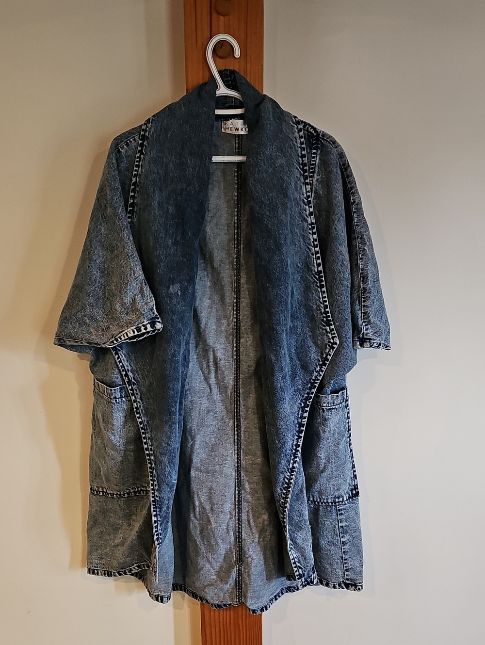 KATE HEWKO Denim Open-Front Jacket